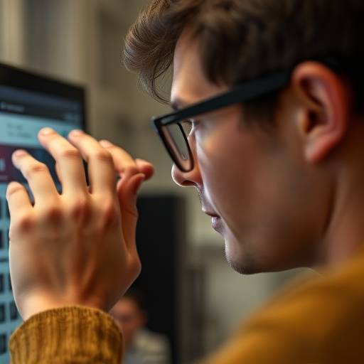 A person using a screen reader to navigate a website.