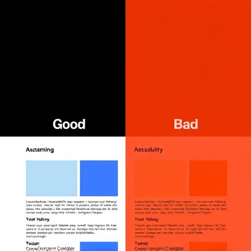 Example of good and bad color contrast for readability.
